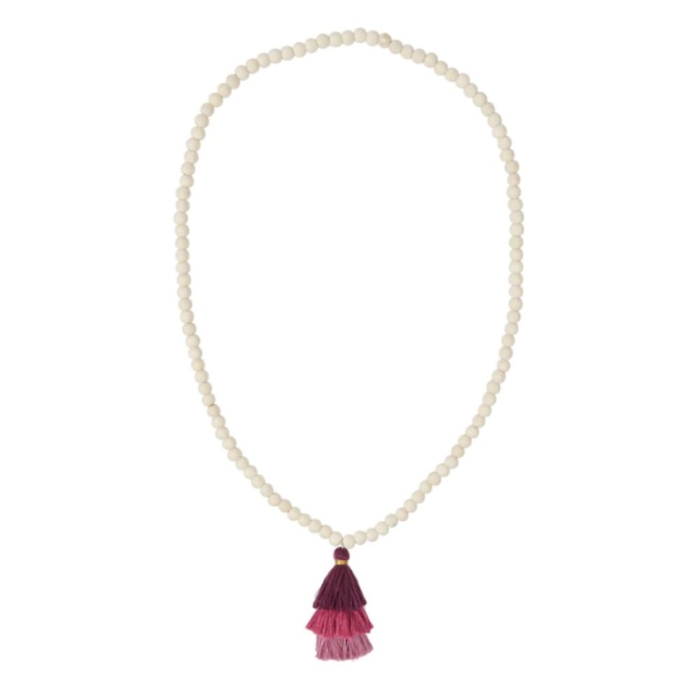 BNWT Initials Inc. Tassel Necklace and Earrings Set Color: Wildberry - Picture 3 of 8